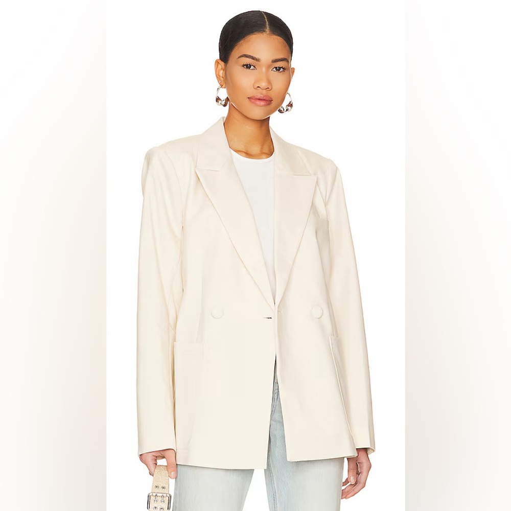 Good American Cream Blazer